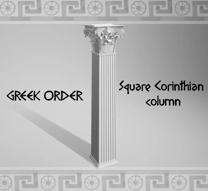 Cột Corinthian vuông (Square Corinthian column) - Image 1