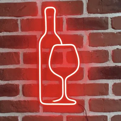 Trang trí neon rượu vang (Wine neon decoration)