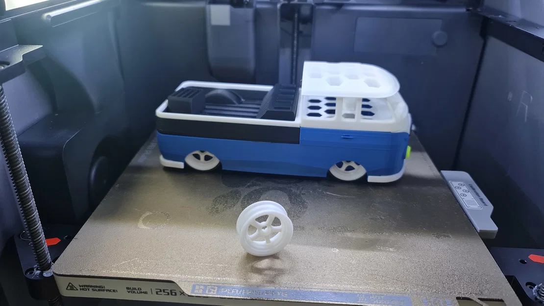 Mô hình xe VW T1 Bus Pickup: Ống cắm bút & Khay chứa phụ kiện độc đáo - Image 3