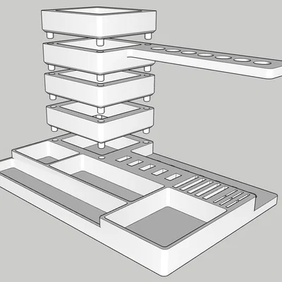Khay Đựng Dụng Cụ Văn Phòng 3D - Thiết Kế Gọn Gàng Tiện Lợi