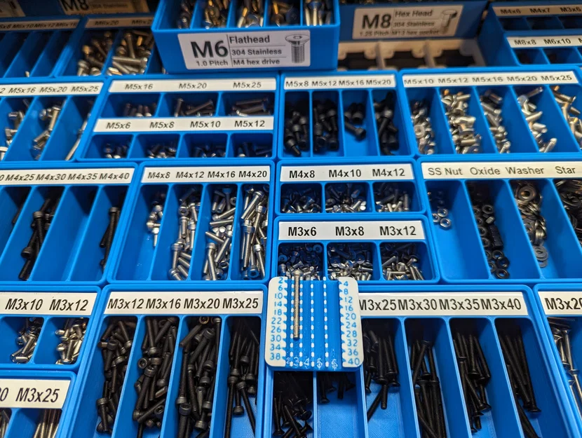Khay phân loại bu lông Gridfinity Metric Bolt Sorter đa năng - Image 1