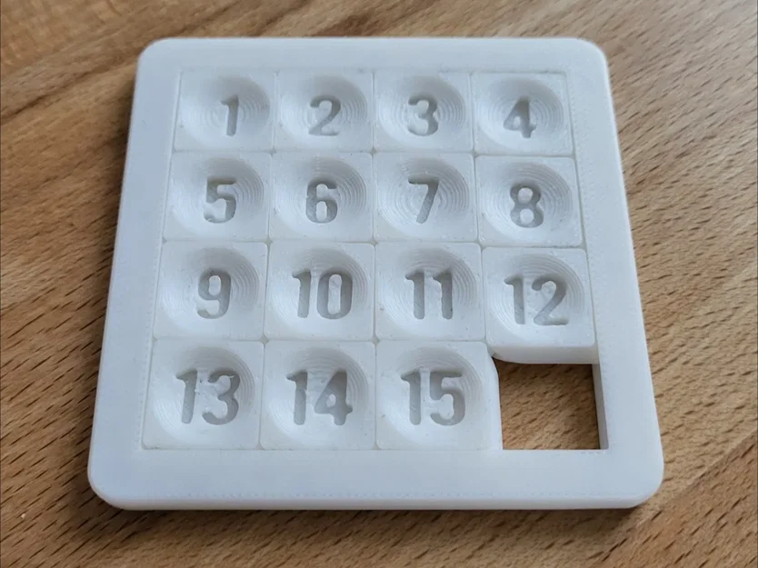 Sliding Puzzle 4x4 Print-in-Place (Xếp hình trượt 4x4 in liền khối) - Image 1