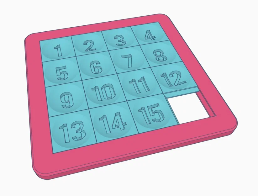 Sliding Puzzle 4x4 Print-in-Place (Xếp hình trượt 4x4 in liền khối) - Image 4