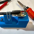 Jig hàn đầu pancake connector TRS cho patch cable guitar - Thumbnail 1