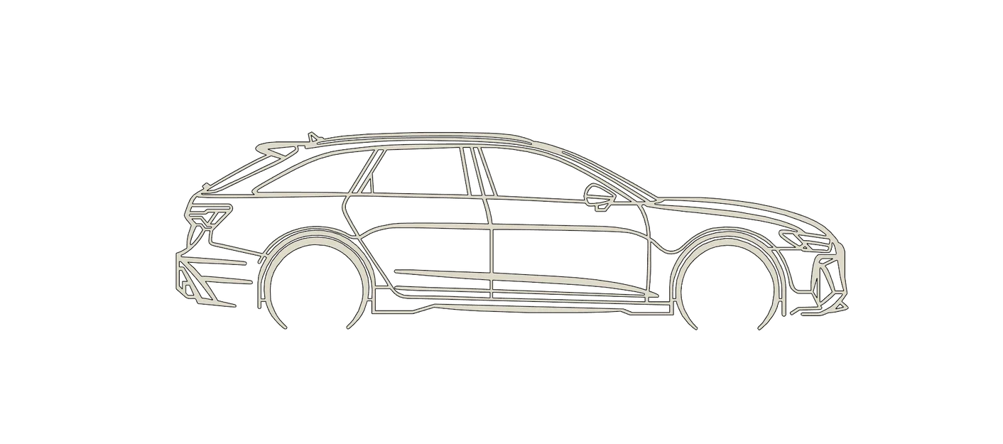 Tranh treo tường 3D Audi RS6 C8: Phụ kiện trang trí cho tín đồ xe hơi - Image 1