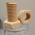 Bộ ốc vít và đai ốc lớn M27x3 in 3D - Mô hình kỹ thuật ấn tượng - Thumbnail 1