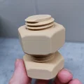 Bộ ốc vít và đai ốc lớn M27x3 in 3D - Mô hình kỹ thuật ấn tượng - Thumbnail 2