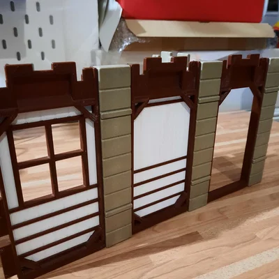 Bộ mảnh ghép nhà kiểu Steck cho mô hình lâu đài Playmobil