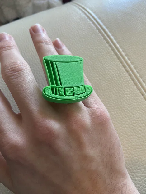 Nhẫn in 3D hình mũ yêu tinh cực dễ thương cho ngày Thánh Patrick - Image 3