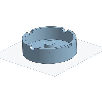 Gạt tàn thuốc lá 3D thiết kế tối giản đường kính 10cm