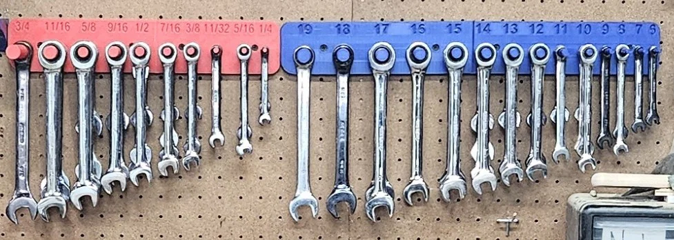 Kệ Treo Cờ Lê Vòng Miệng (SAE/Metric) Treo Tường - Nhiều Cây Cùng Size - Image 1