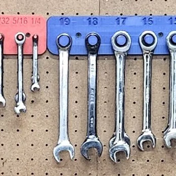 Kệ Treo Cờ Lê Vòng Miệng (SAE/Metric) Treo Tường - Nhiều Cây Cùng Size