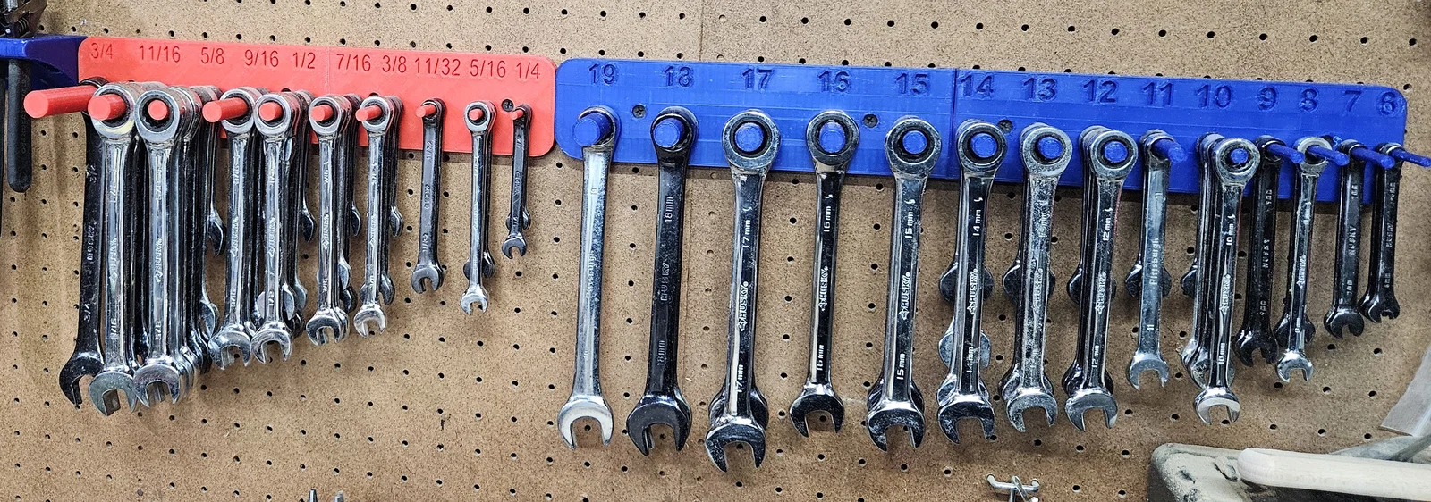 Kệ Treo Cờ Lê Vòng Miệng (SAE/Metric) Treo Tường - Nhiều Cây Cùng Size - Image 3