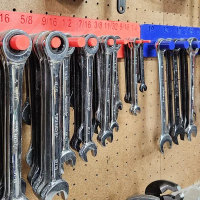 Kệ Treo Cờ Lê Vòng Miệng (SAE/Metric) Treo Tường - Nhiều Cây Cùng Size