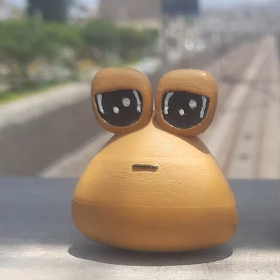 Mô hình Pou buồn (Pou-triste) - Đồ chơi 3D đáng yêu cho bé
