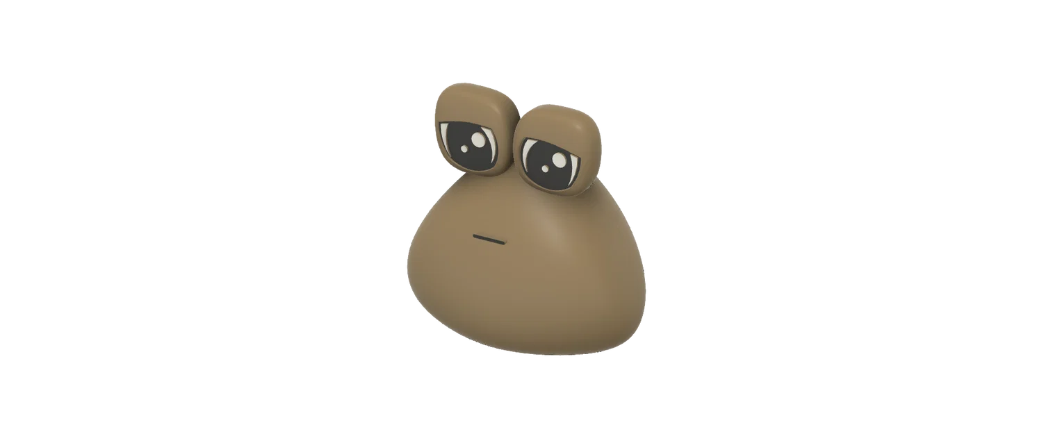 Mô hình Pou buồn (Pou-triste) - Đồ chơi 3D đáng yêu cho bé - Image 2