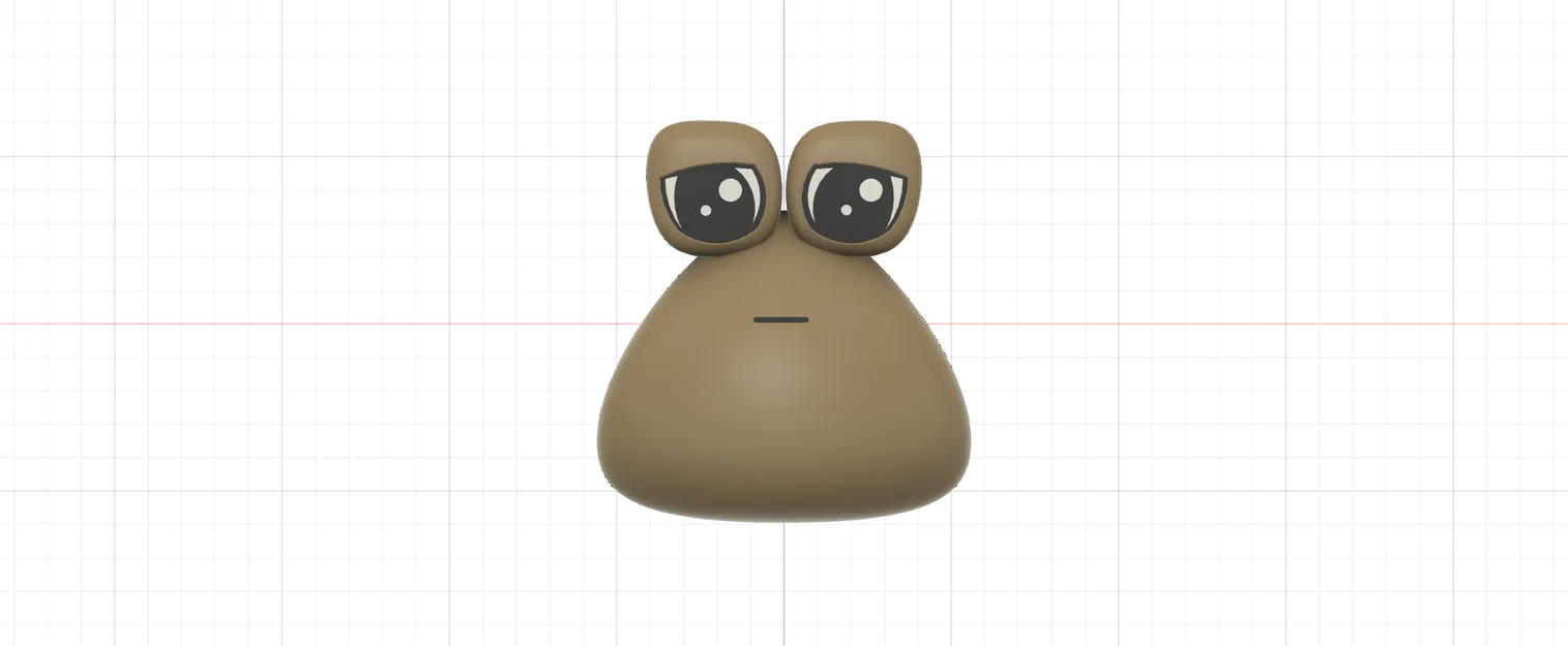 Mô hình Pou buồn (Pou-triste) - Đồ chơi 3D đáng yêu cho bé - Image 3