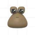 Mô hình Pou buồn (Pou-triste) - Đồ chơi 3D đáng yêu cho bé - Thumbnail 3