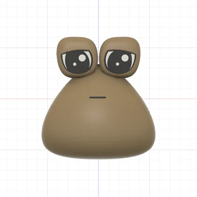 Mô hình Pou buồn (Pou-triste) - Đồ chơi 3D đáng yêu cho bé