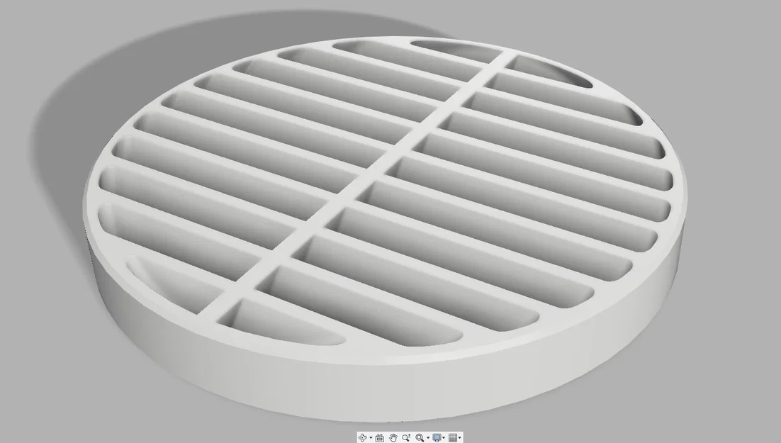 Nắp thông gió tròn 45 độ tùy chỉnh kích thước (STL File) - Image 1