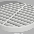 Nắp thông gió tròn 45 độ tùy chỉnh kích thước (STL File) - Thumbnail 1