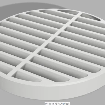 Nắp thông gió tròn 45 độ tùy chỉnh kích thước (STL File)