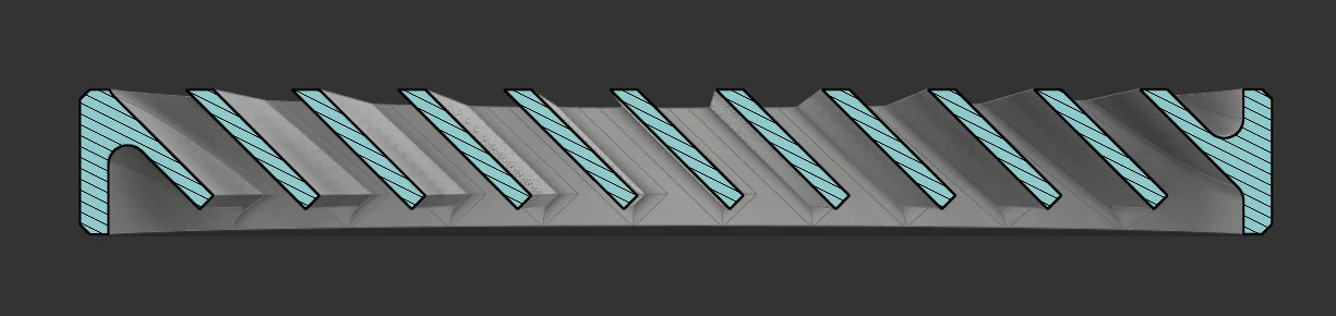 Nắp thông gió tròn 45 độ tùy chỉnh kích thước (STL File) - Image 2