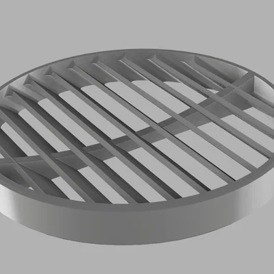 Nắp thông gió tròn 45 độ tùy chỉnh kích thước (STL File)