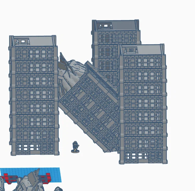 Nhà Chọc Trời Đổ Nát Modular Dễ In, Không Cần Support - Image 2