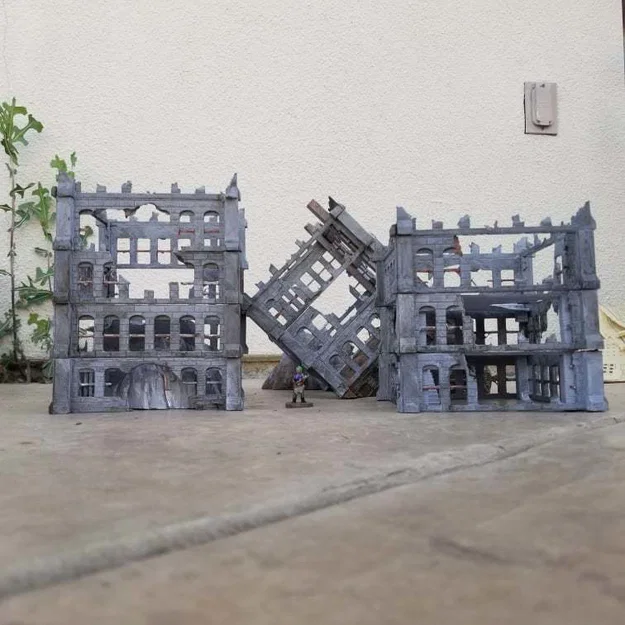 Nhà Chọc Trời Đổ Nát Modular Dễ In, Không Cần Support - Image 3