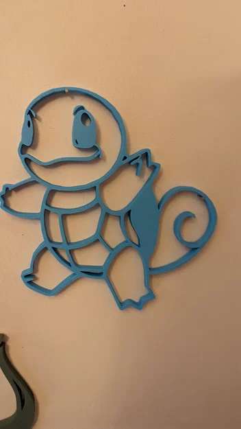 Mô hình treo tường Squirtle Pokemon - Thiết kế in 3D cực đẹp - Image 1