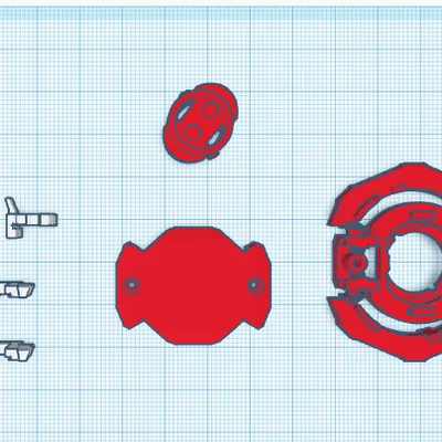 Core lõi Beyblade DB Dual Spin - Tự in linh kiện tùy chỉnh