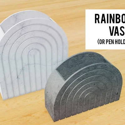 Mẫu lọ hoa hình cầu vồng (Rainbow Vase) in 3D đa năng, tinh tế
