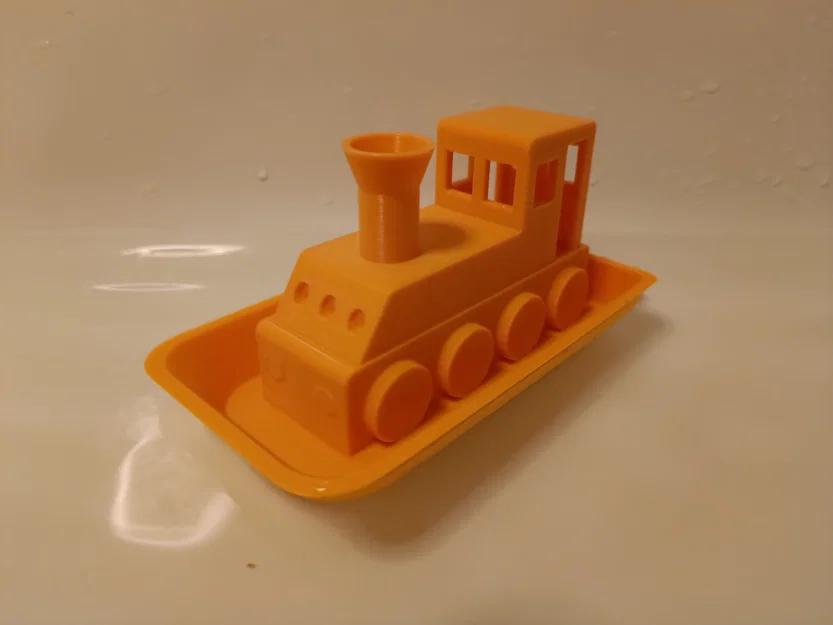 Đồ chơi tàu hỏa nổi Locomotive-Ship cho bé in 3D - Image 1