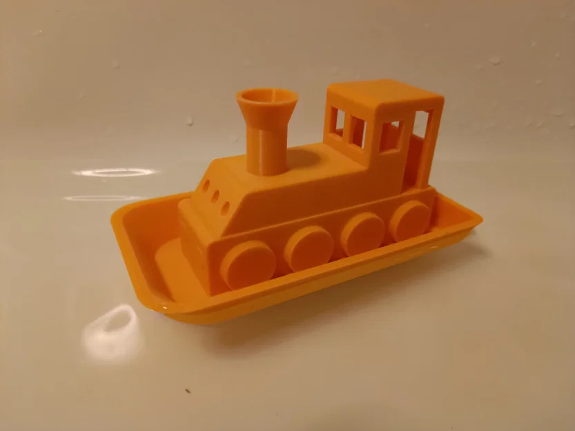 Đồ chơi tàu hỏa nổi Locomotive-Ship cho bé in 3D - Image 2