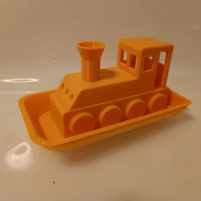 Đồ chơi tàu hỏa nổi Locomotive-Ship cho bé in 3D