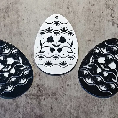 Mẫu trang trí trứng Phục sinh 2D (2D Easter egg) đẹp mắt