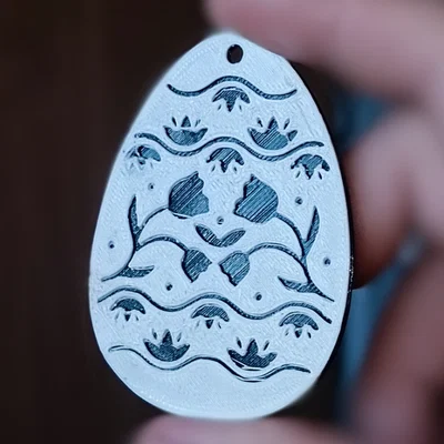 Mẫu trang trí trứng Phục sinh 2D (2D Easter egg) đẹp mắt