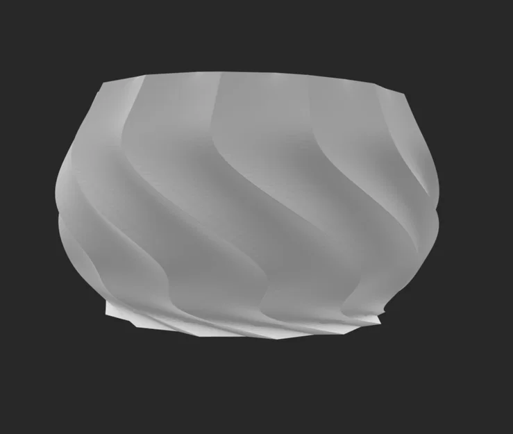 Mẫu Bình Hoa 3D Xoắn Ốc Hiện Đại Đẹp Mắt (Vase) - Image 1