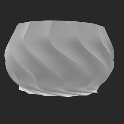 Mẫu Bình Hoa 3D Xoắn Ốc Hiện Đại Đẹp Mắt (Vase)
