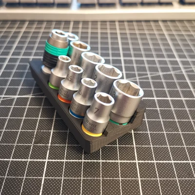 Khay Đựng Đầu Khẩu Wera Zyklop 1/4 Inch Chuẩn Gridfinity Gọn Gàng