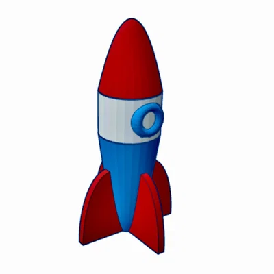 Tên lửa đồ chơi in 3D (Rocket Ship) cực vui nhộn cho bé dưới nước