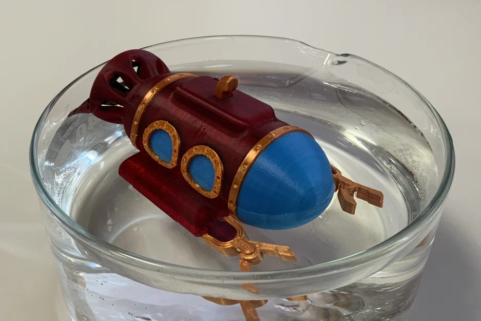 Tàu ngầm nổi (Floating Submarine) - articulated - nhiều phần (multi part) - Image 1