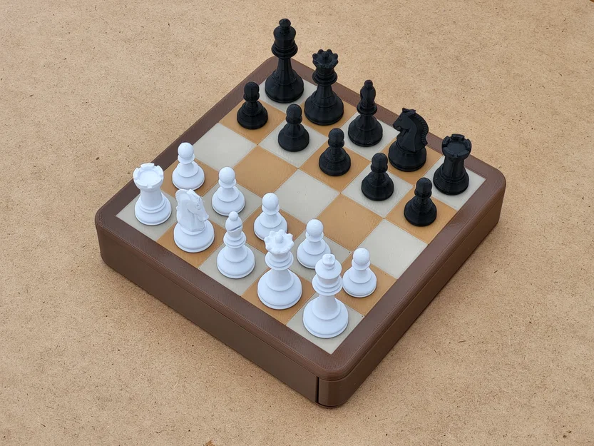 Bộ Minichess 5x5 (cờ vua biến thể) – bộ du lịch nam châm - Image 1