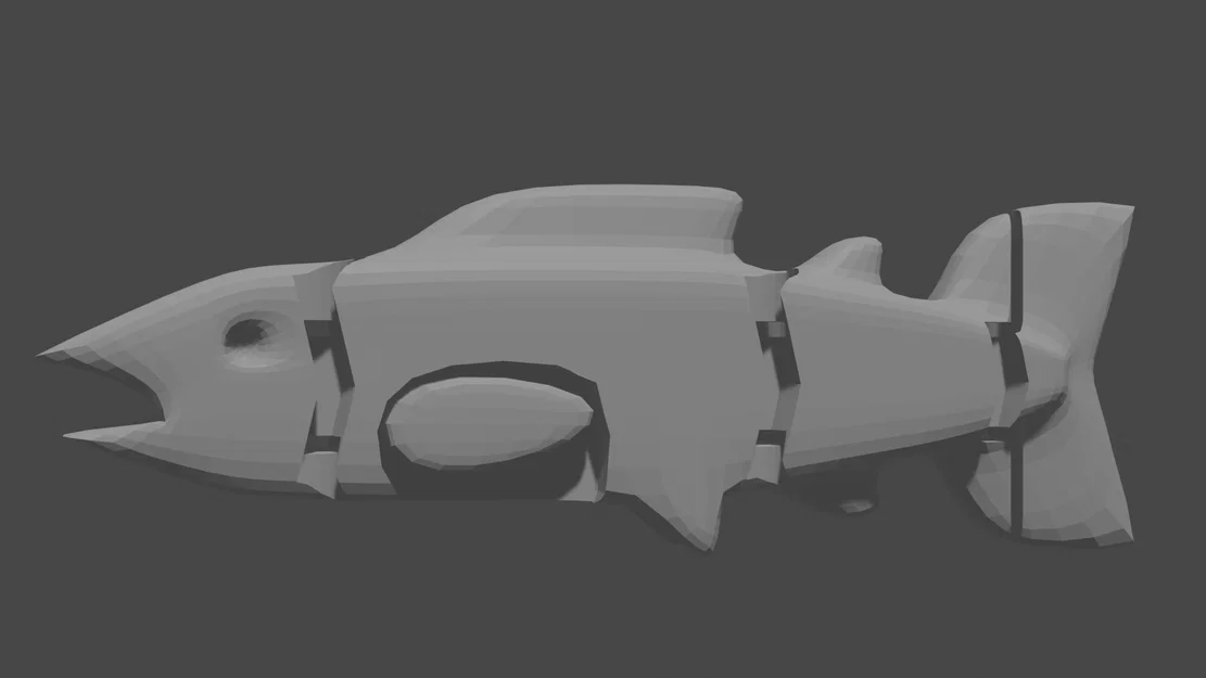 Mô hình cá hồi Wiggly Salmon cử động linh hoạt - File in 3D độc đáo - Image 1