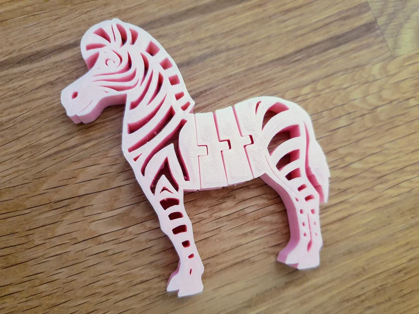 Mô hình ngựa vằn Flexi Zebra linh hoạt in 3D cực dễ thương - Image 1