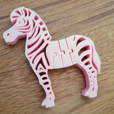 Mô hình ngựa vằn Flexi Zebra linh hoạt in 3D cực dễ thương