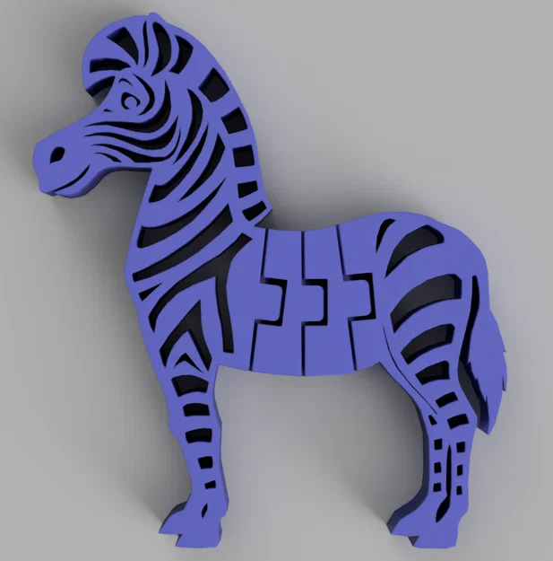 Mô hình ngựa vằn Flexi-Zebra với khớp nối siêu bền, không cần support - Image 1