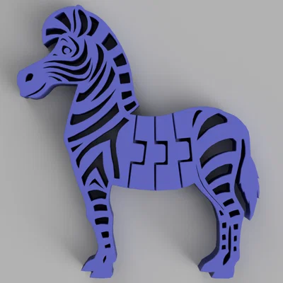 Mô hình ngựa vằn Flexi-Zebra với khớp nối siêu bền, không cần support