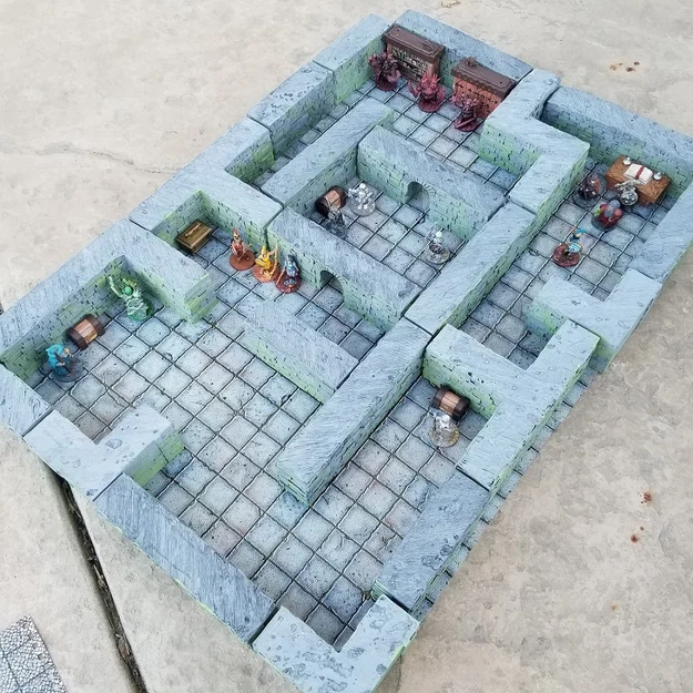 Easy-Print Modular Dungeons – Bộ tường dungeon modular in nhanh, không cần support - Image 1